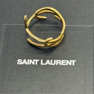 New Saint Laurent Sculptural Gold Ring